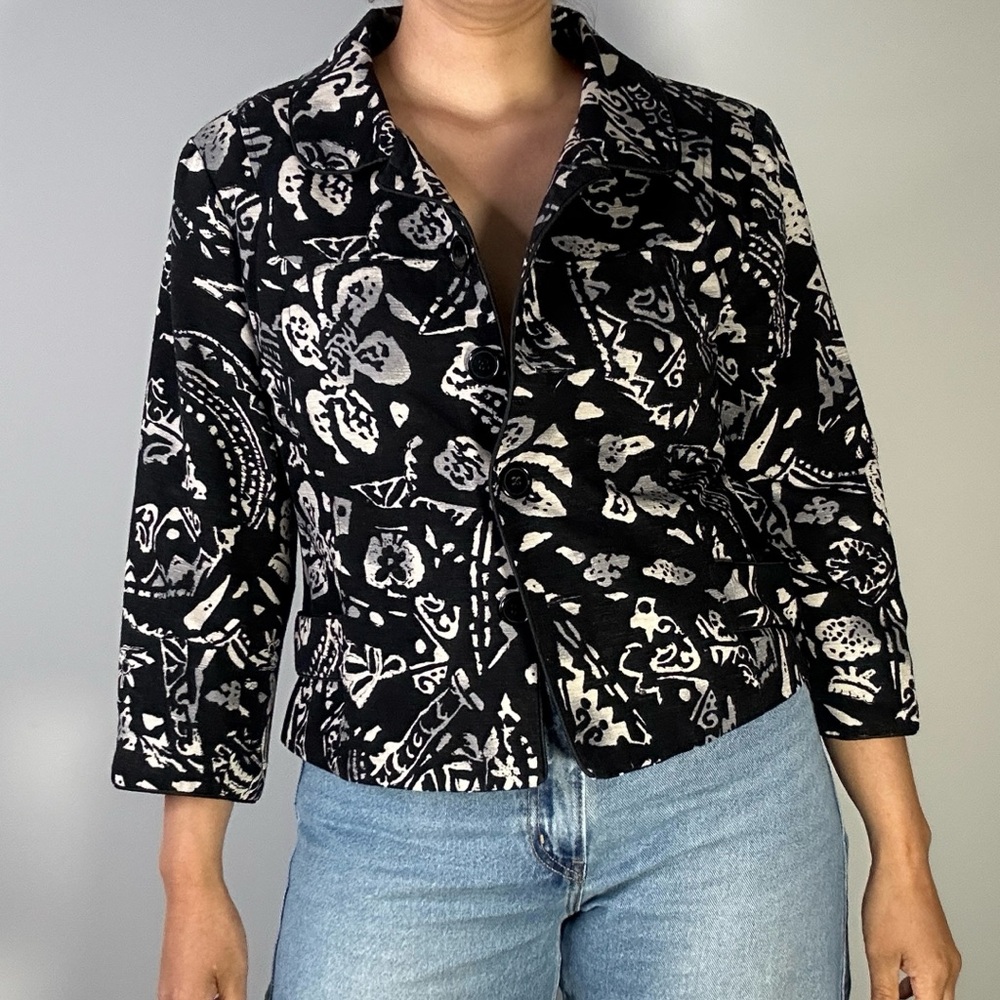 Black and White Patterned Jacket